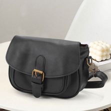 Noble1 Kadın Omuz Çantası Yeni Pu Deri Moda Messenger Satchel Tote Crossbody Çanta Çanta (Siyah) (Yurt Dışından)