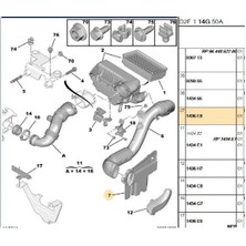 Hava Filtre Giriş Kapak 407 C5 1.6hdı DV6TED4 (1436E8)