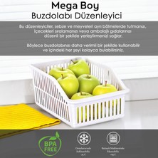 Meleni Home 5 Adet Mega Boy Buzdolabı, Dolap Içi Düzenleyici Organizer, Büyük Boy Buzdolabı Düzenleyici