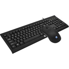 Hp KM100 Kablolu Klavye Mouse Set Kurulumu Kolay Tak Çalıştır Modern Tasarım Türkçe Q Klavye