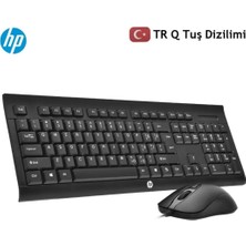 Hp KM100 Kablolu Klavye Mouse Set Kurulumu Kolay Tak Çalıştır Modern Tasarım Türkçe Q Klavye