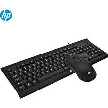 Hp KM100 Kablolu Klavye Mouse Set Kurulumu Kolay Tak Çalıştır Modern Tasarım Türkçe Q Klavye