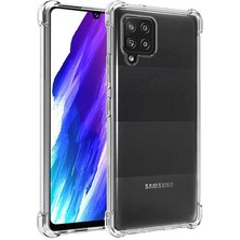 Techno Guru Samsung Galaxy A12 Köşe Korumalı Şeffaf Jelly Premium Silikon Kılıf