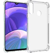 Techno Guru Samsung Galaxy A20S Köşe Korumalı Şeffaf Jelly Premium Silikon Kılıf