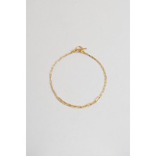 So CHIC İtalyan 18 Ayar Sarı Altın Kaplama Gümüş Zincir Bileklik