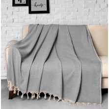 Denizli Concept Trendy Koltuk Örtüsü Gri 2'li Set