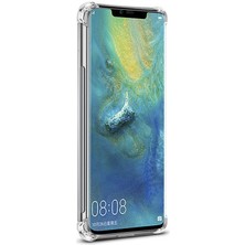 Techno Guru Huawei Mate 20 Pro Köşe Korumalı Şeffaf Jelly Premium Silikon Kılıf