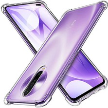 Techno Guru Poco X2 Köşe Korumalı Şeffaf Jelly Premium Silikon Kılıf