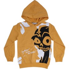 Kuru Kafa Baskılı Kapüşonlu Sweatshirt