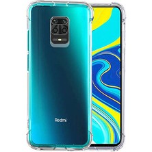 Techno Guru Redmi Note 9 Pro Köşe Korumalı Şeffaf Jelly Premium Silikon Kılıf