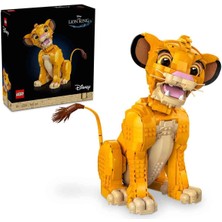 LEGO® | Disney Genç Aslan Kral Simba 43247 - Yetişkinler İçin Koleksiyonluk ve Sergilenebilir Yaratıcı Hayvan Figürü Yapım Seti (1445 Parça)