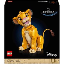 LEGO® | Disney Genç Aslan Kral Simba 43247 - Yetişkinler İçin Koleksiyonluk ve Sergilenebilir Yaratıcı Hayvan Figürü Yapım Seti (1445 Parça)