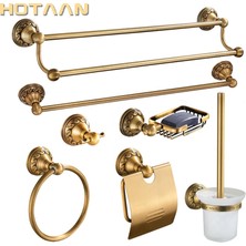 Jinlin Shop B Çift Bardak Tutucu Stili Ücretsiz G Antik Pirinç Alüminyum Banyo Aksesuarları Seti, Elbise Askısı, Kağıt Tutucu, Havlu Askısı, Sabun Sepeti, Banyo Aksesuarı (Yurt Dışından)