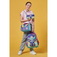 Coral High Kids Pembe Turkuaz Fil Desenli 3’lü Okul Çanta Seti SET0123650