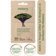 Natura Eko Soluk ve Yorgun Ciltler Için Besleyici ve Yenileyici Kağıt Maske, 2 x 5 ml