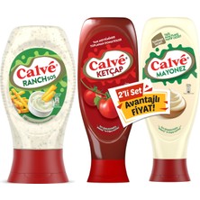 Calve Ketçap Mayonez 2'li Set 1140 G + Calve Sos Ranch 245 G