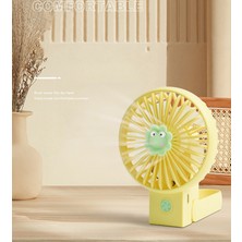 Coverzone Taşınabilir Mini USB Fan  Mini Vantilatör Soğutucu Cep Boyu 11CM Mini Fan YS2269 - Sarı