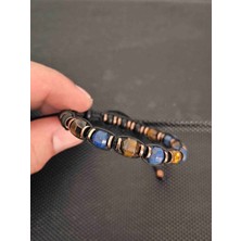 Tahrastone Damla Kehribar-Lapis Lazuli-Kaplangözü Bileklik