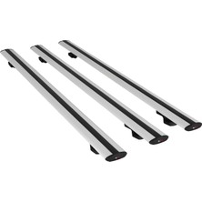 AccessoryPart Skoda Fabia 1 Combi (6y) 2000-2006 Arası ile Uyumlu Basıc Model Universal Ara Atkı Tavan Barı Gri 3 Adet