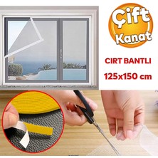 Badem10 Beyaz Hazır Sineklik Çift Kat Sök Tak Pratik Yıkanabilir Pencere Kapı Sinekliği 150X125 cm