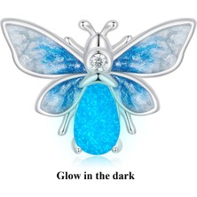 Jeffrry1 Pendant Charm Açık Radyant Mavi Arı Kadınlar Için Karşılaştırılmış Farklı Bileklikler ve Kolye 925 Gümüş (Yurt Dışından)