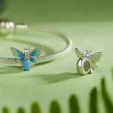 Jeffrry1 Pendant Charm Açık Radyant Mavi Arı Kadınlar Için Karşılaştırılmış Farklı Bileklikler ve Kolye 925 Gümüş (Yurt Dışından)