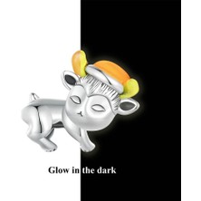Jeffrry1 Pendant Charm Güzel Elk Noeller Kadınlar Için Karşılaştırılmış Farklı Bileklikler ve Kolye 925 Gümüş (Yurt Dışından)