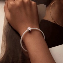 Jeffrry1 Pendant Charm Çiçek Uzay Ayıları Kadınlar Için Karşılaştırılmış Farklı Bileklikler ve Kolye 925 Gümüş (Yurt Dışından)