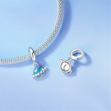 Jeffrry1 Pendant Charm Mini Planet Kadınlar Için Karşılaştırılmış Farklı Bileklikler ve Kolye 925 Gümüş (Yurt Dışından)