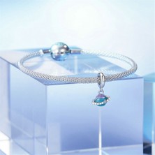 Jeffrry1 Pendant Charm Mini Planet Kadınlar Için Karşılaştırılmış Farklı Bileklikler ve Kolye 925 Gümüş (Yurt Dışından)