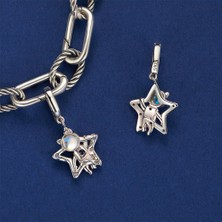Jeffrry1 Pendant Charm Yıldız Astronaut Pendant Kadınlar Için Karşılaştırılmış Farklı Bileklikler ve Kolye 925 Gümüş (Yurt Dışından)