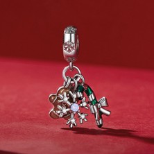 Jeffrry1 Pendant Charm Kar Noel Gecesi Pendant Kadınlar Için Karşılaştırılmış Farklı Bileklikler ve Kolye 925 Gümüş (Yurt Dışından)