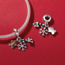 Jeffrry1 Pendant Charm Kar Noel Gecesi Pendant Kadınlar Için Karşılaştırılmış Farklı Bileklikler ve Kolye 925 Gümüş (Yurt Dışından)