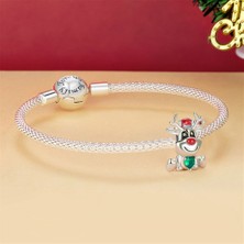 Jeffrry1 Pendant Charm Noel Elk Kadınlar Için Karşılaştırılmış Farklı Bileklikler ve Kolye 925 Gümüş (Yurt Dışından)