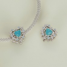 Jeffrry1 Pendant Charm Vintage Heart Kadınlar Için Karşılaştırılmış Farklı Bileklikler ve Kolye 925 Gümüş (Yurt Dışından)