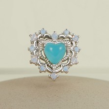 Jeffrry1 Pendant Charm Vintage Heart Kadınlar Için Karşılaştırılmış Farklı Bileklikler ve Kolye 925 Gümüş (Yurt Dışından)