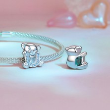 Jeffrry1 Pendant Charm Transparent Zircon Uyuşturucu Ayı Kadınlar Için Karşılaştırılmış Farklı Bileklikler ve Kolye 925 Gümüş (Yurt Dışından)