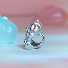 Jeffrry1 Pendant Charm Transparent Zircon Uyuşturucu Ayı Kadınlar Için Karşılaştırılmış Farklı Bileklikler ve Kolye 925 Gümüş (Yurt Dışından)
