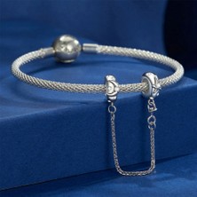 Jeffrry1 Pendant Charm Star And Moon Safety Chain Kadınlar Için Karşılaştırılmış Farklı Bileklikler ve Kolye 925 Gümüş (Yurt Dışından)