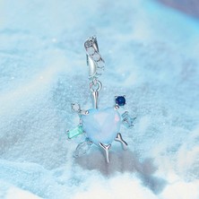 Jeffrry1 Pendant Charm Kalp Snowflake Pendant Kadınlar Için Karşılaştırılmış Farklı Bileklikler ve Kolye 925 Gümüş (Yurt Dışından)