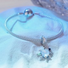 Jeffrry1 Pendant Charm Kalp Snowflake Pendant Kadınlar Için Karşılaştırılmış Farklı Bileklikler ve Kolye 925 Gümüş (Yurt Dışından)