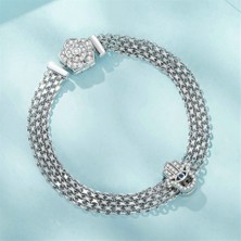 Jeffrry1 Pendant Charm Fatima Clip Beads Elleri Kadınlar Için Karşılaştırılmış Farklı Bileklikler ve Kolye 925 Gümüş (Yurt Dışından)