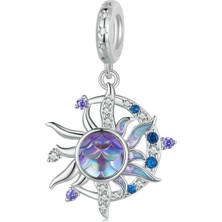 Jeffrry1 Pendant Charm Magic Sun And Moon Pendant Kadınlar Için Karşılaştırılmış Farklı Bileklikler ve Kolye 925 Gümüş (Yurt Dışından)
