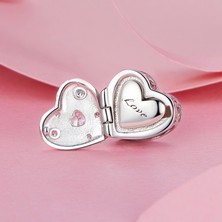 Jeffrry1 Pendant Charm Kalp Şekilli Tahlike Kutusu Kadınlar Için Karşılaştırılmış Farklı Bileklikler ve Kolye 925 Gümüş (Yurt Dışından)