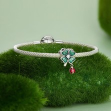 Jeffrry1 Pendant Charm Dört Leaf Clover Kadınlar Için Karşılaştırılmış Farklı Bileklikler ve Kolye 925 Gümüş (Yurt Dışından)
