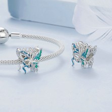 Jeffrry1 Pendant Charm Snake And Butterfly Kadınlar Için Karşılaştırılmış Farklı Bileklikler ve Kolye 925 Gümüş (Yurt Dışından)
