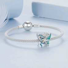 Jeffrry1 Pendant Charm Snake And Butterfly Kadınlar Için Karşılaştırılmış Farklı Bileklikler ve Kolye 925 Gümüş (Yurt Dışından)