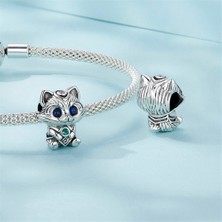 Jeffrry1 Pendant Charm Raccoon Kadınlar Için Karşılaştırılmış Farklı Bileklikler ve Kolye 925 Gümüş (Yurt Dışından)