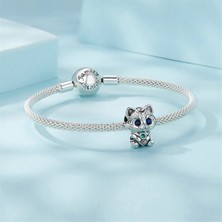 Jeffrry1 Pendant Charm Raccoon Kadınlar Için Karşılaştırılmış Farklı Bileklikler ve Kolye 925 Gümüş (Yurt Dışından)