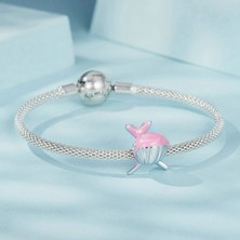 Jeffrry1 Pendant Charm Pink Whale Kadınlar Için Karşılaştırılmış Farklı Bileklikler ve Kolye 925 Gümüş (Yurt Dışından)